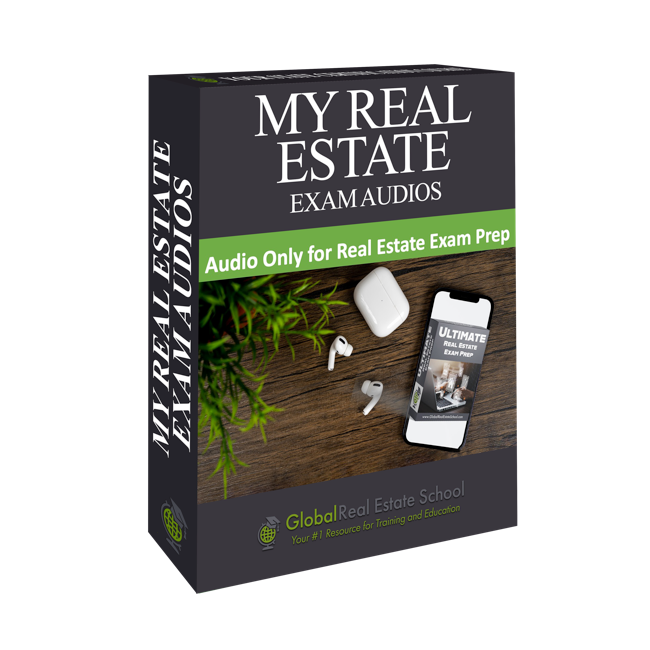 Audios - 3D box image for My Real Estate Exam Audios – audio-only prep course