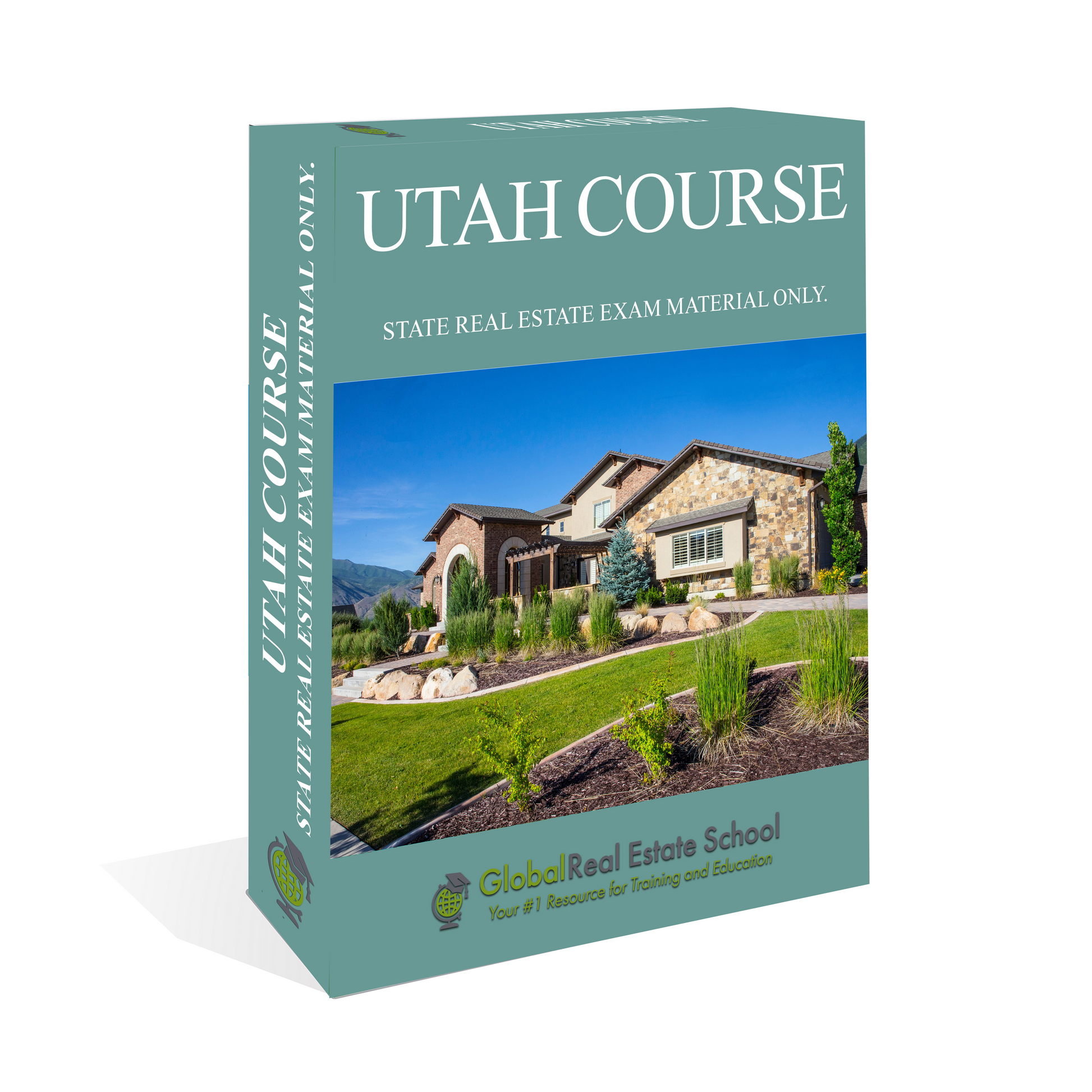 Course graphic - Utah 120-Hour Real Estate Salesperson Course box cover Global Real Estate School