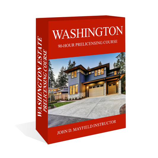 Course graphic - Washington 90-Hour Real Estate Salesperson Course cover  Global Real Estate School