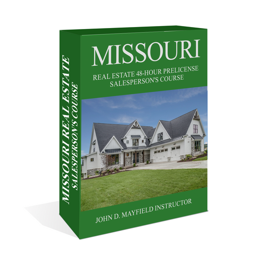 Missouri 48-Hour Real Estate Salesperson Course box cover from Global Real Estate School