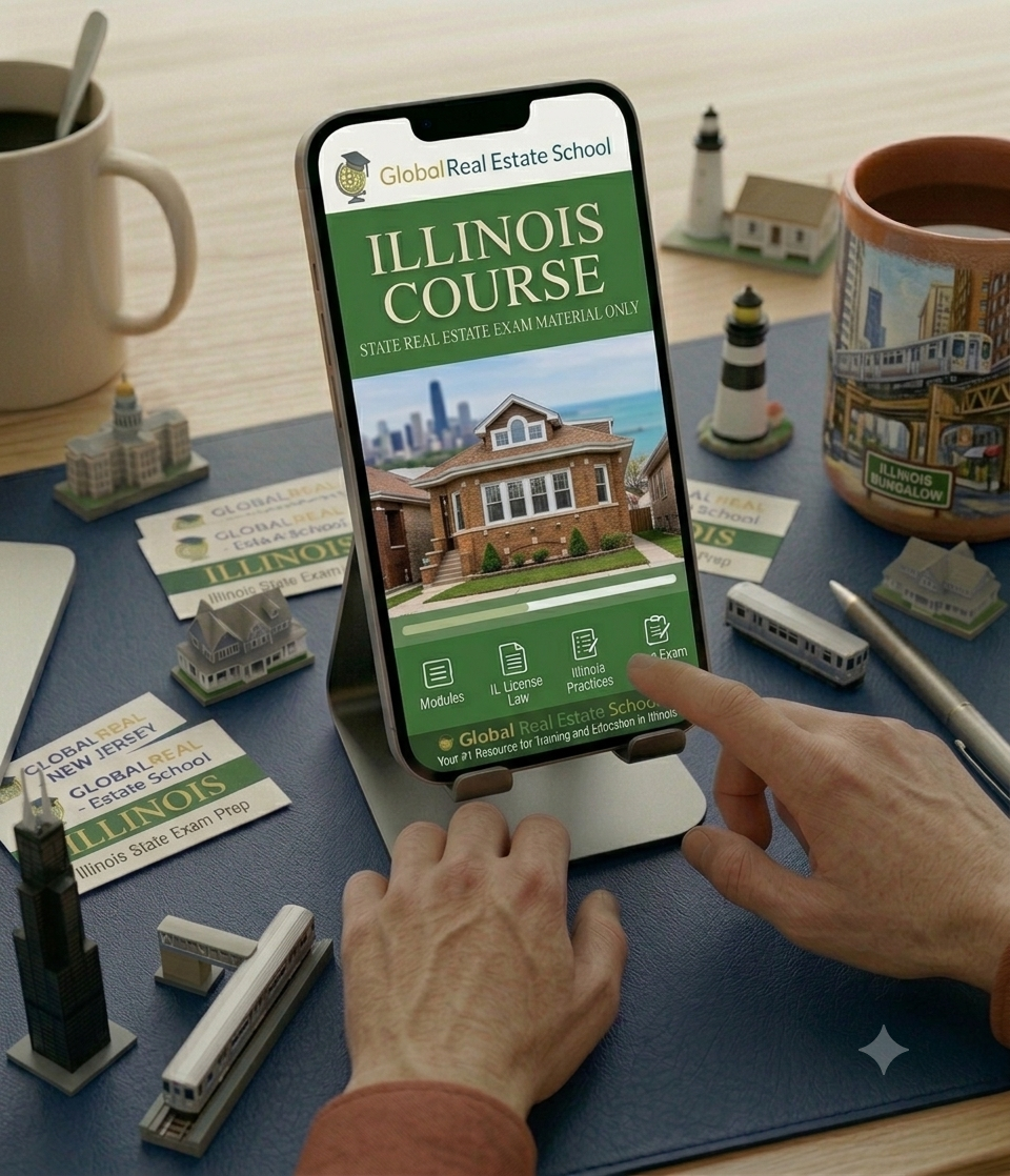 Pass the Illinois Real Estate State Exam | 2026 Study Kit & Podcast